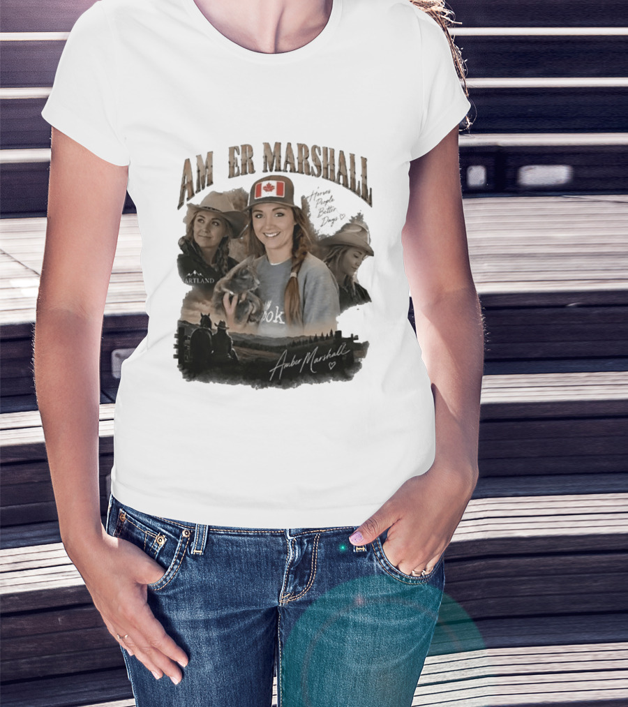 Amber Marshall Heartland Better Days Canadian Flag Retro Bootleg T-Shirt