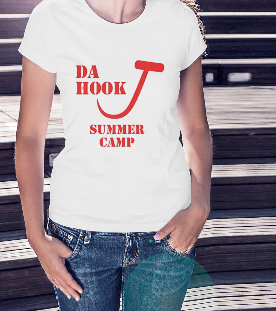 Da Hook Summer Camp Fishing Vacation Outdoor Experience T-Shirt