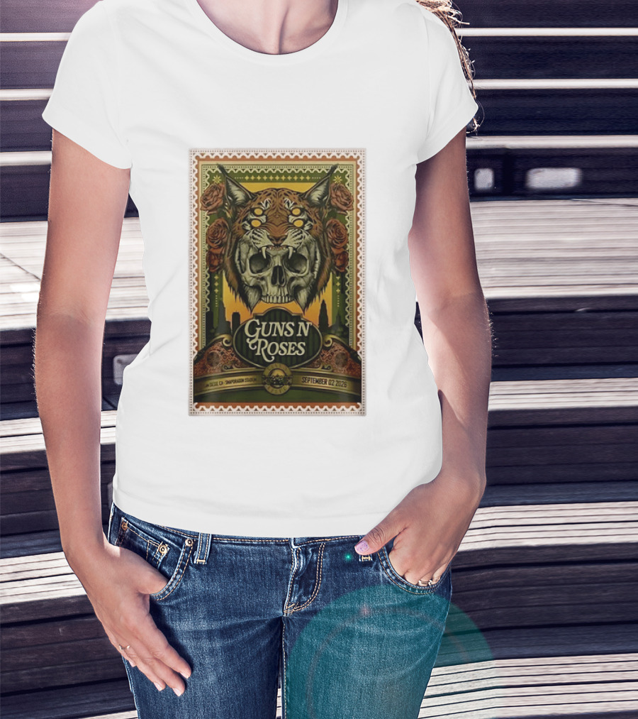 Guns N' Roses San Diego Snapdragon Stadium September 02 2026 Concert Skull And Jaguarr T-Shirt