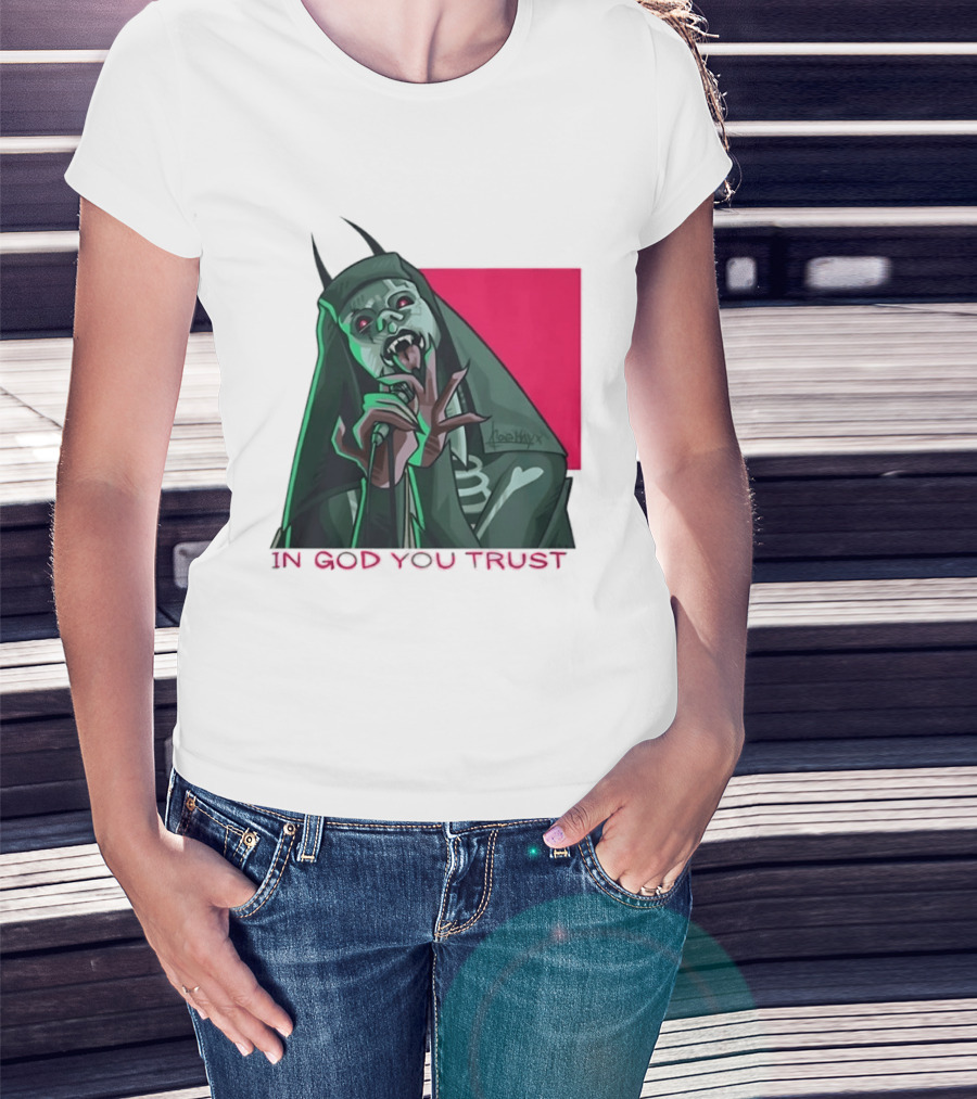 In God You Trust Demon Vocalist Metal Horror T-Shirt