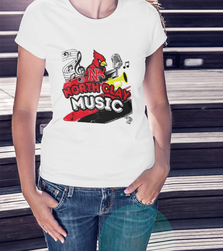 North Clay Cardinals Music Band Instrumental Ensemble T-Shirt