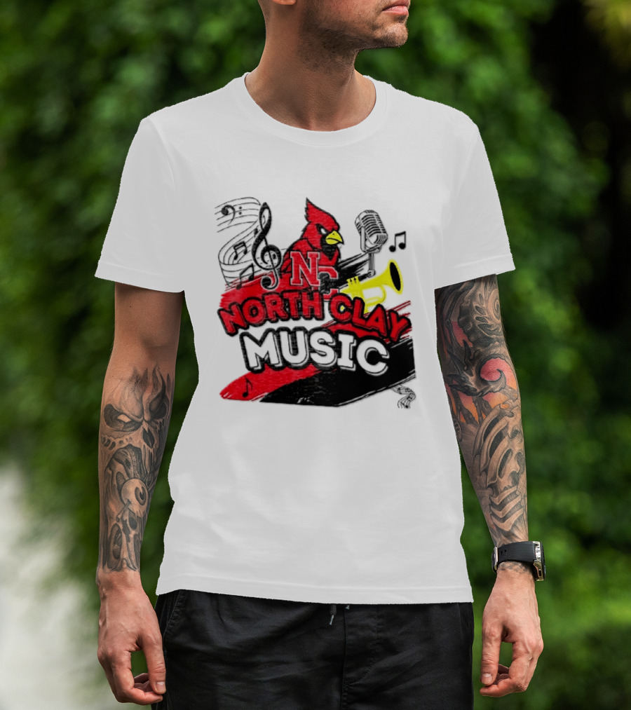 North Clay Cardinals Music Band Instrumental Ensemble T-Shirt