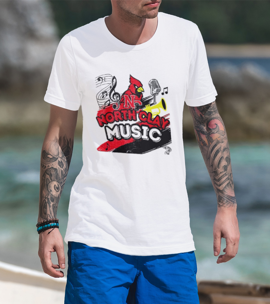 North Clay Cardinals Music Band Instrumental Ensemble T-Shirt
