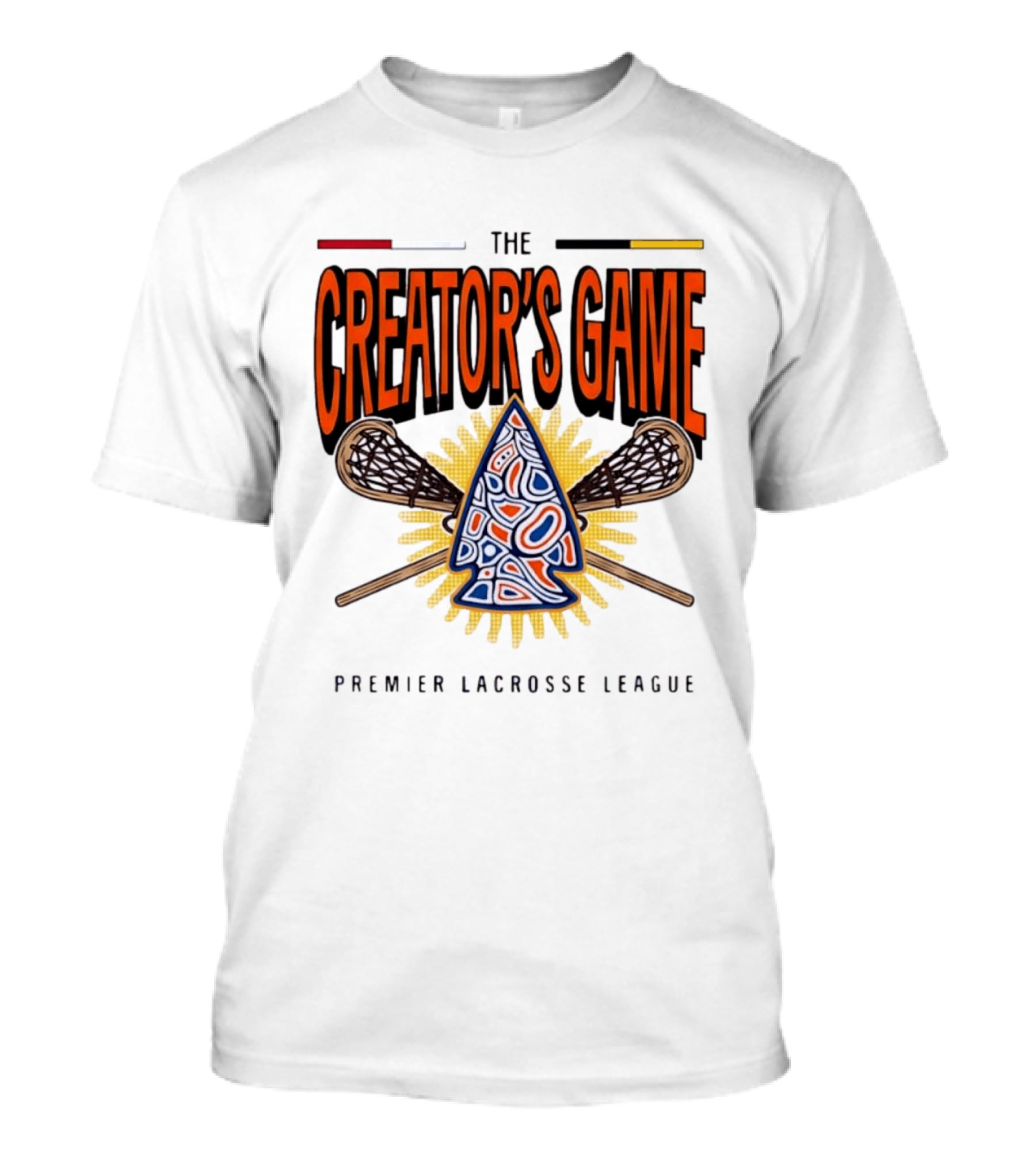 The Creator's Game Premier Lacrosse League Iconic Lacrosse Sticks T-Shirt