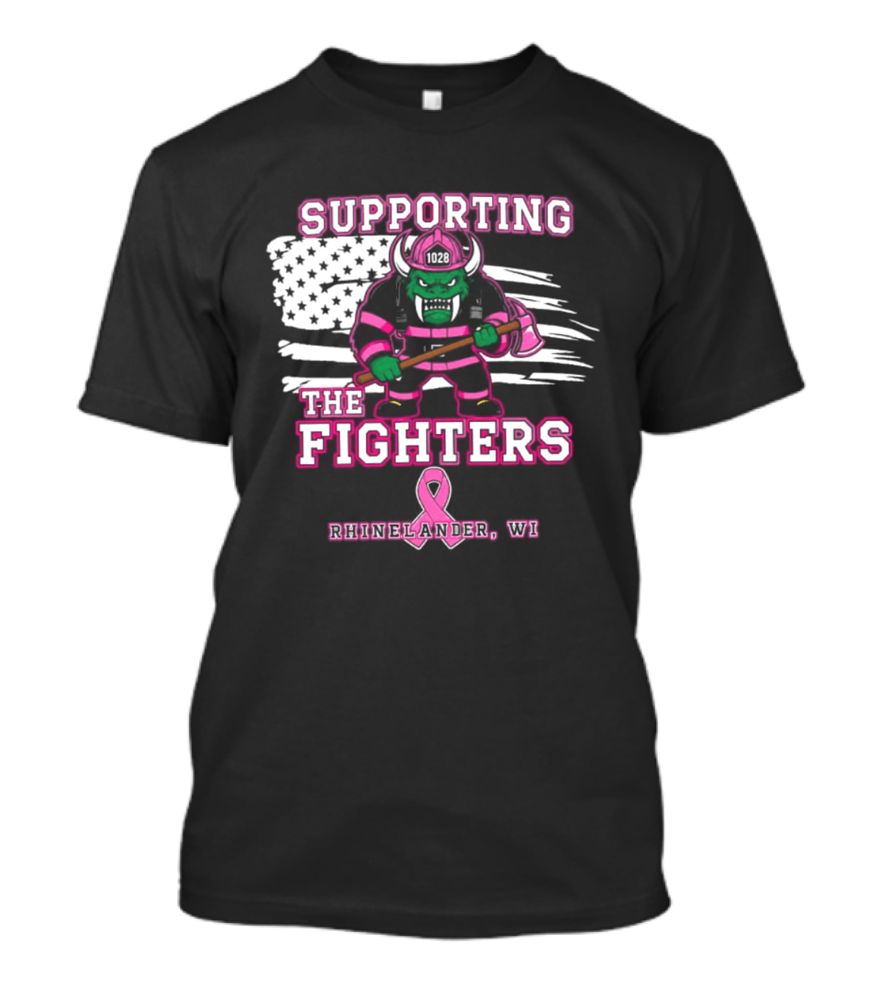 Rhinelander WI Supporting The Fighters Pink Ribbon 2026 T-Shirt