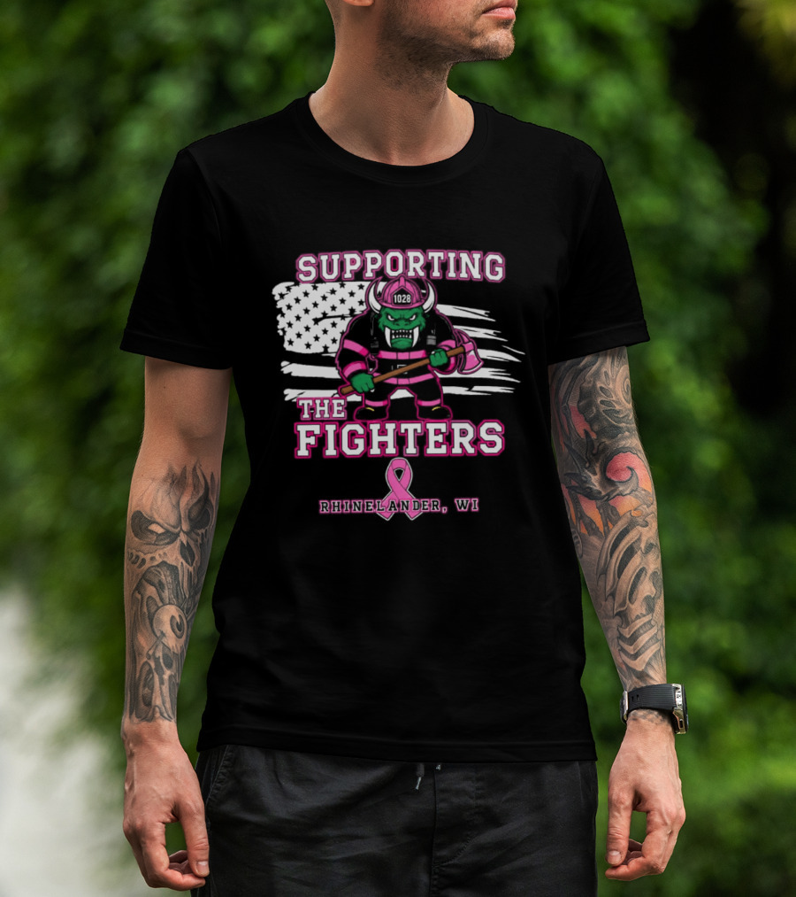 Rhinelander WI Supporting The Fighters Pink Ribbon 2026 T-Shirt