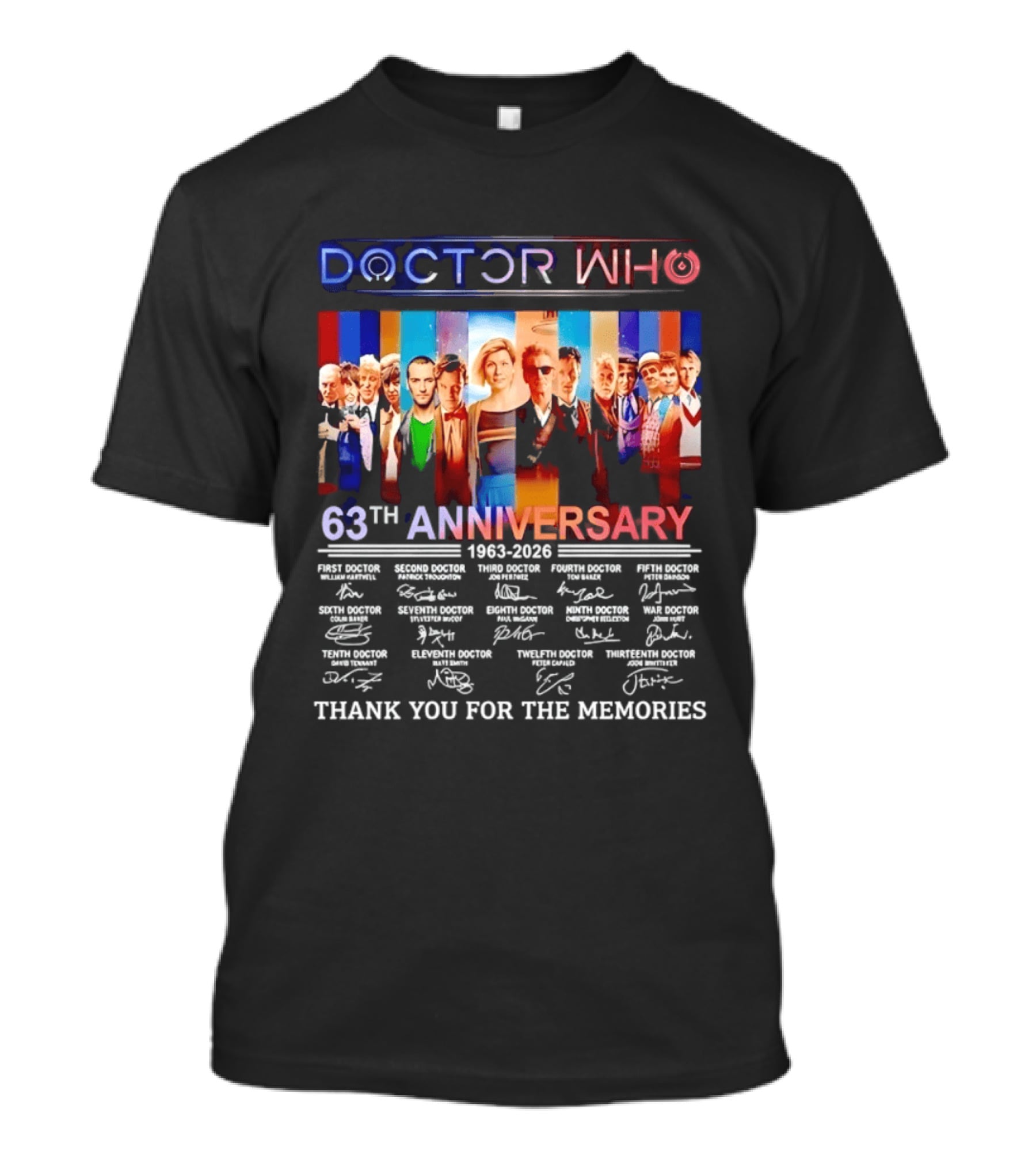 Doctor Who 63rd Anniversary 1963 2026 Thank You For The Memories T-Shirt