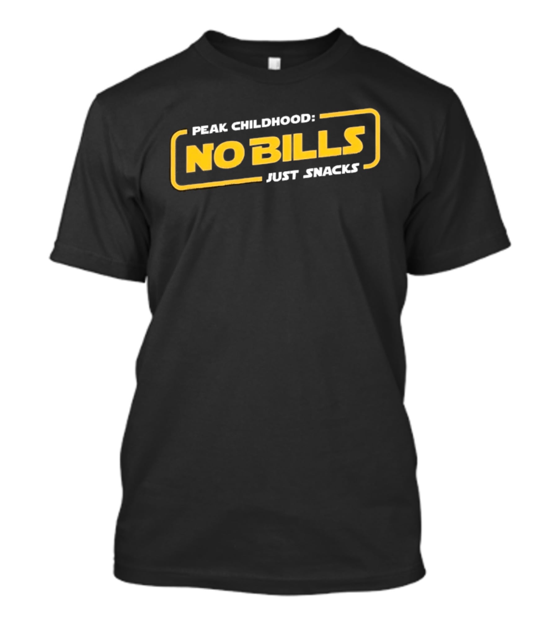 Peak Childhood No Bills Just Snacks Nostalgia T-Shirt