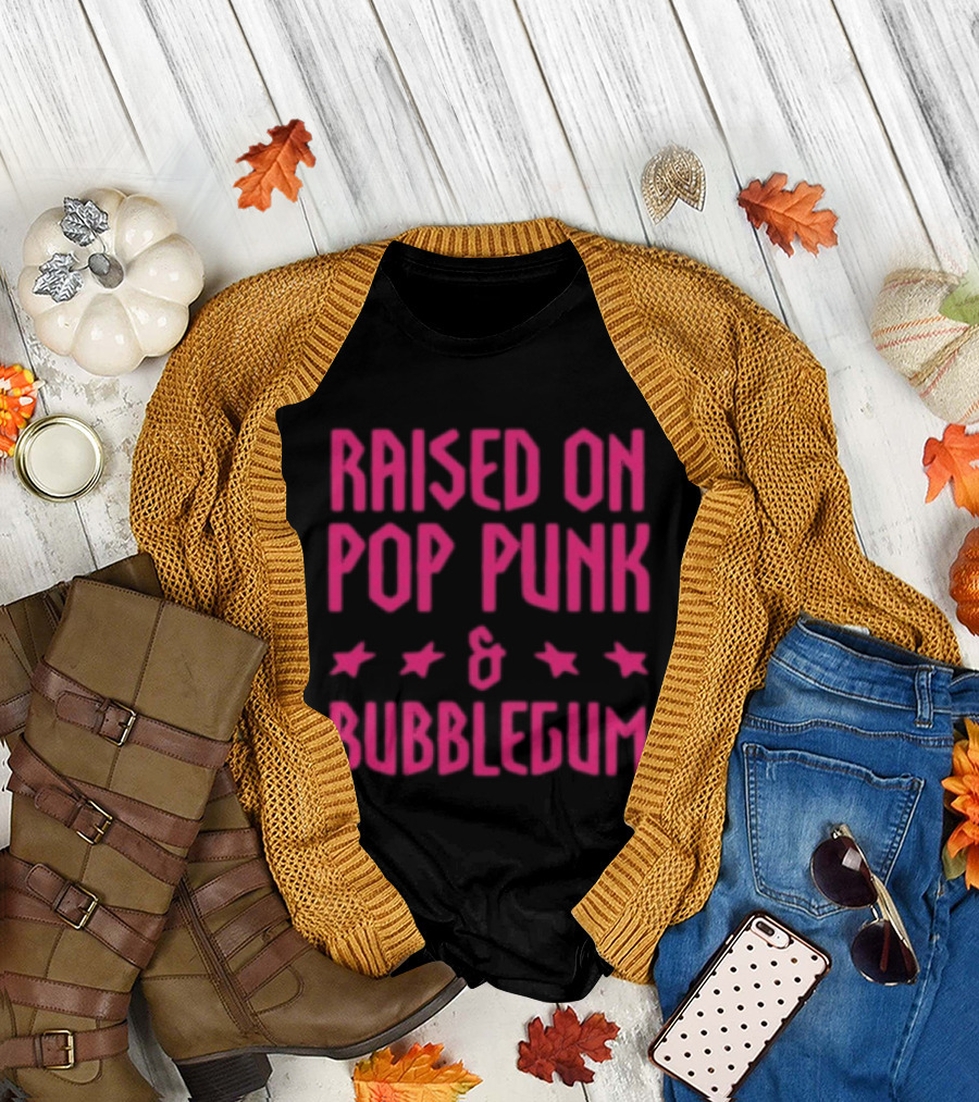 Raised On Pop Punk And Bubblegum Stars Summer Brothers Store 5Sos T-Shirt