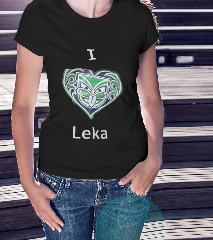 I Leka New Zealand Warriors Heart Shape Koru T-Shirt