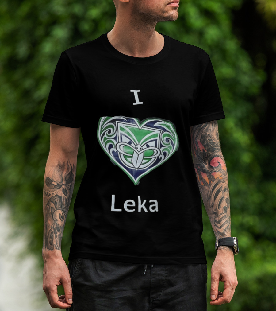 I Leka New Zealand Warriors Heart Shape Koru T-Shirt