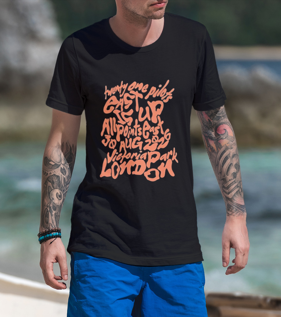 Twenty One Pilots Get Up All Points East 19 Aug 2026 Victoria Park London T-Shirt
