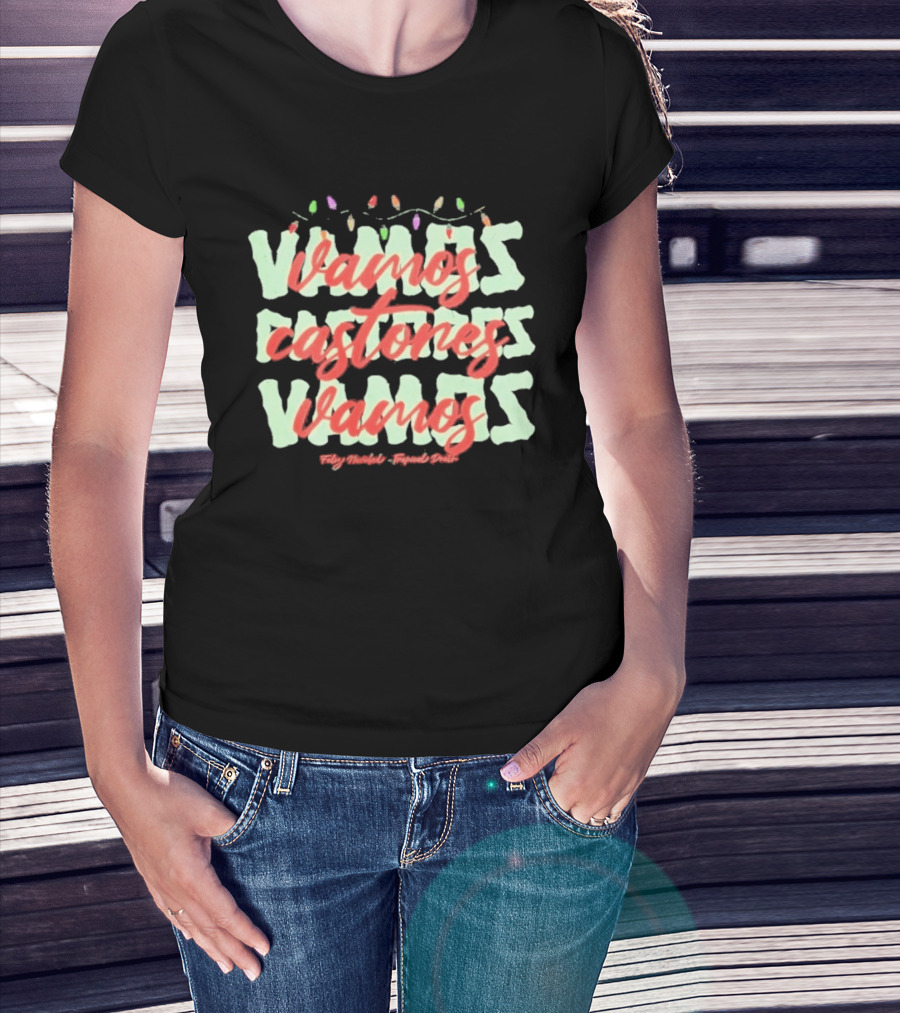 Vamos Castores Vamos Lightning Christmas Holiday Lights T-Shirt