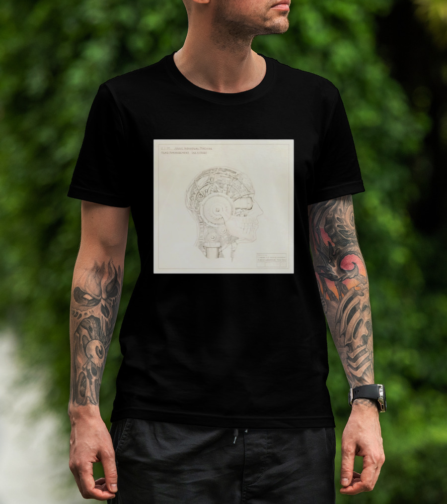 VisionQuest JIM Joule Individual Machine Head Blueprint Drawing T-Shirt