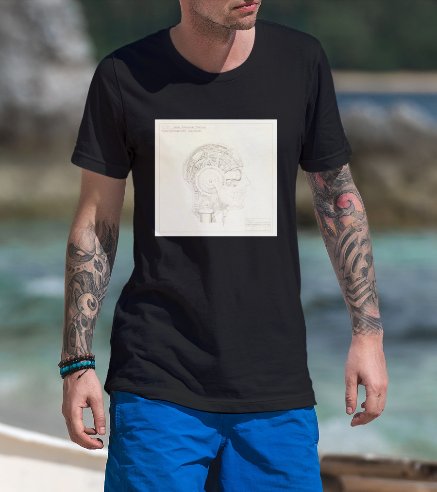VisionQuest JIM Joule Individual Machine Head Blueprint Drawing T-Shirt