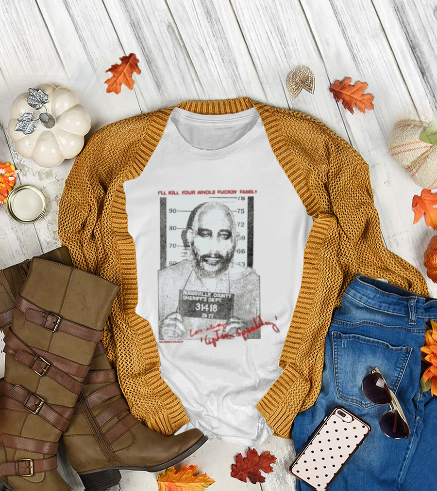 Captain Spaulding The Devil's Rejects Ruggsville County Shot Red T-Shirt