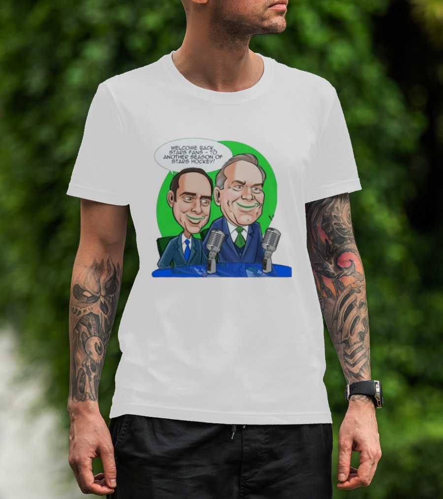Dallas Stars Prime Time Welcome Back Fans Season Hockey Mic Duo T-Shirt