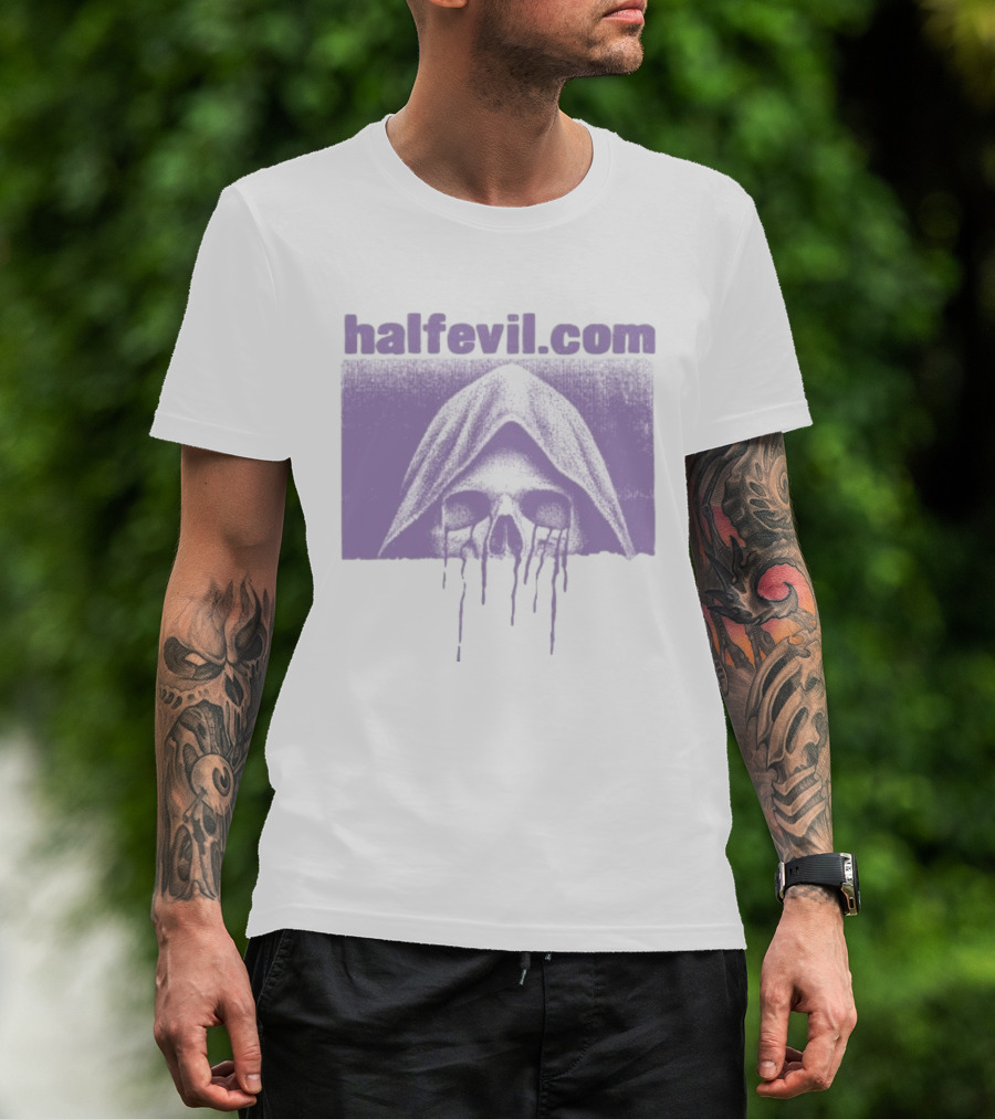 Halfevil.com Hooded Skull Dripping Half Evil Store Week 2 $3.33 T-Shirt