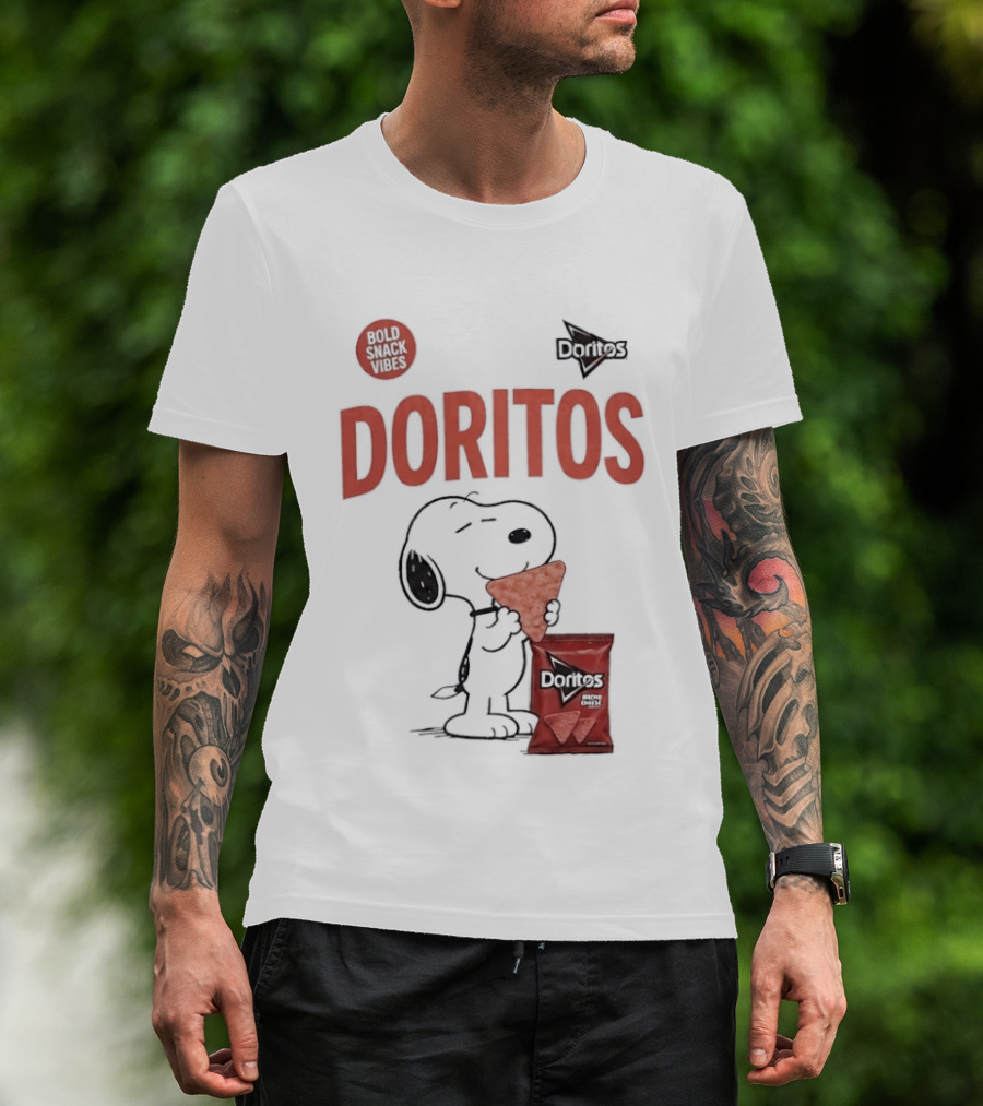 Snoopy Doritos Snack Vibes With Peanuts Cartoon T-Shirt