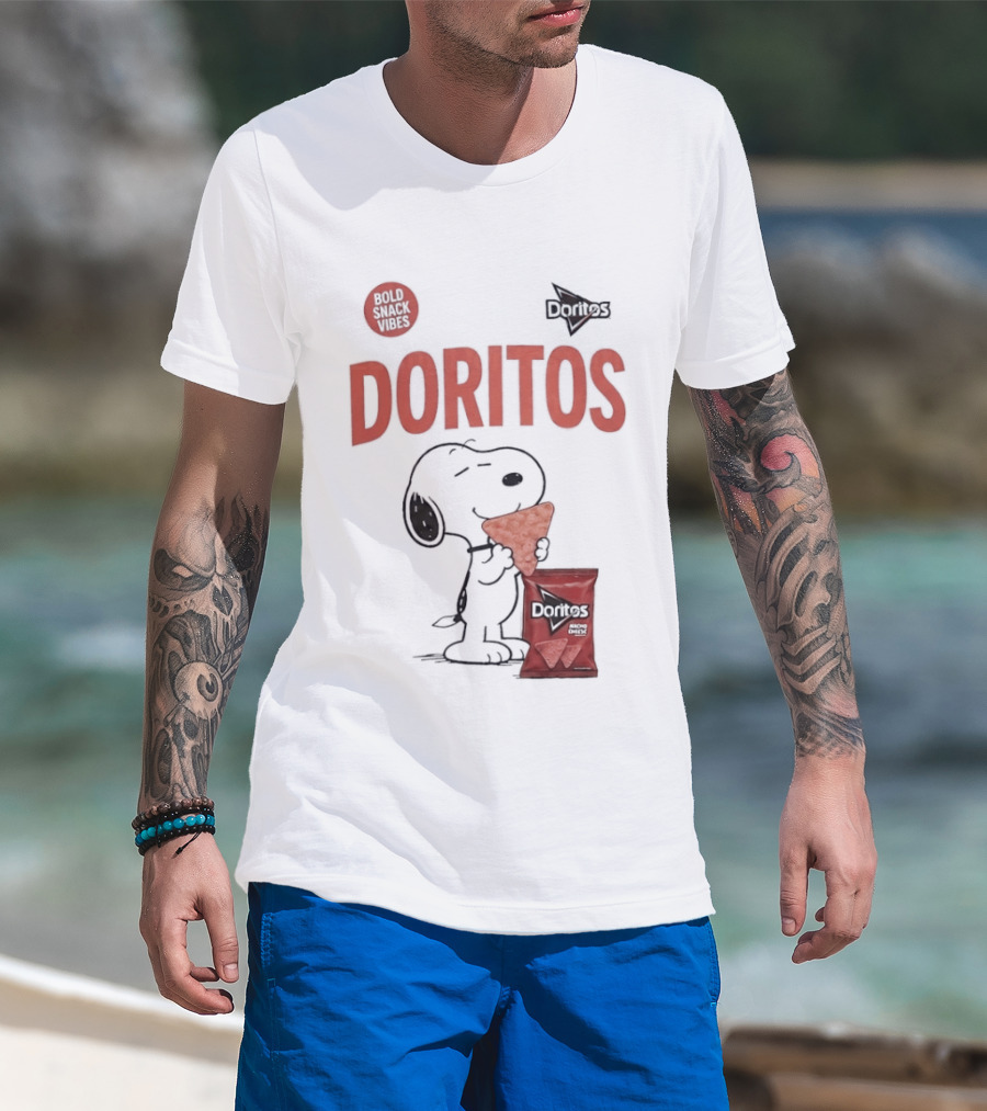 Snoopy Doritos Snack Vibes With Peanuts Cartoon T-Shirt
