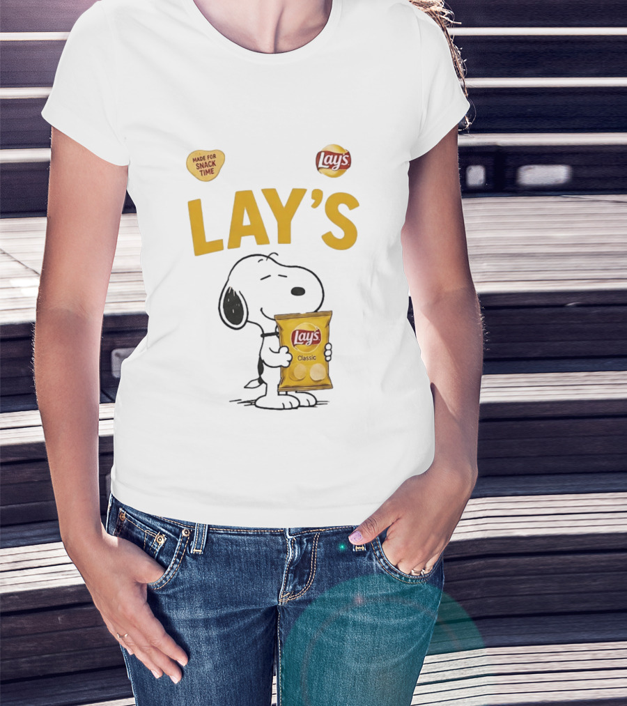 Snoopy Lay's Classic Made For Snack Time Peanuts T-Shirt