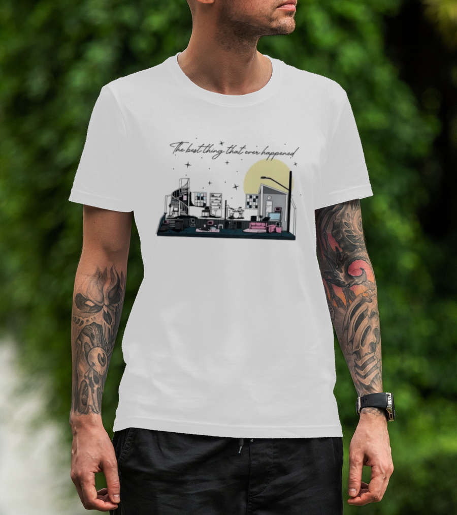 The Best Thing That Ever Happened Cityscape Moon And Stars T-Shirt