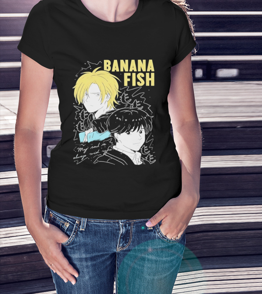 Banana Fish Ash And Eiji My Soul Is Always With You Anime Duo T-Shirt