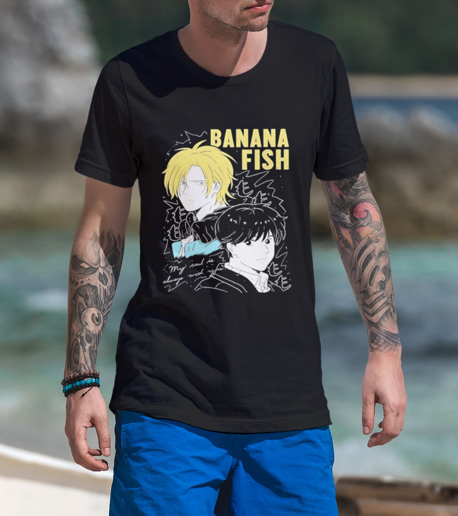 Banana Fish Ash And Eiji My Soul Is Always With You Anime Duo T-Shirt