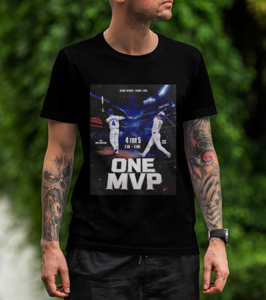 Same Night Same Line Pete Crow Armstrong Shohei Ohtani One MVP Coors Field Wrigley Field 4 For 5 2 HR 3 RBI T-Shirt