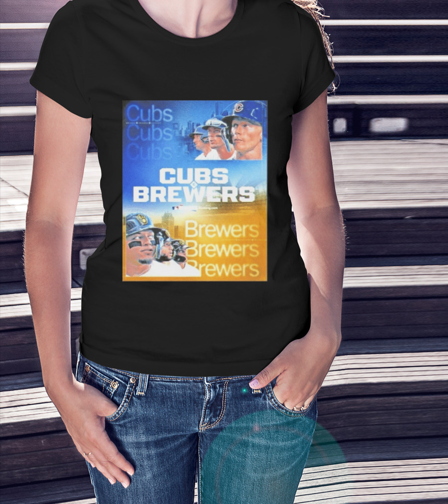 Chicago Cubs Brewers MLB Rivalry Matchup Highlights T-Shirt