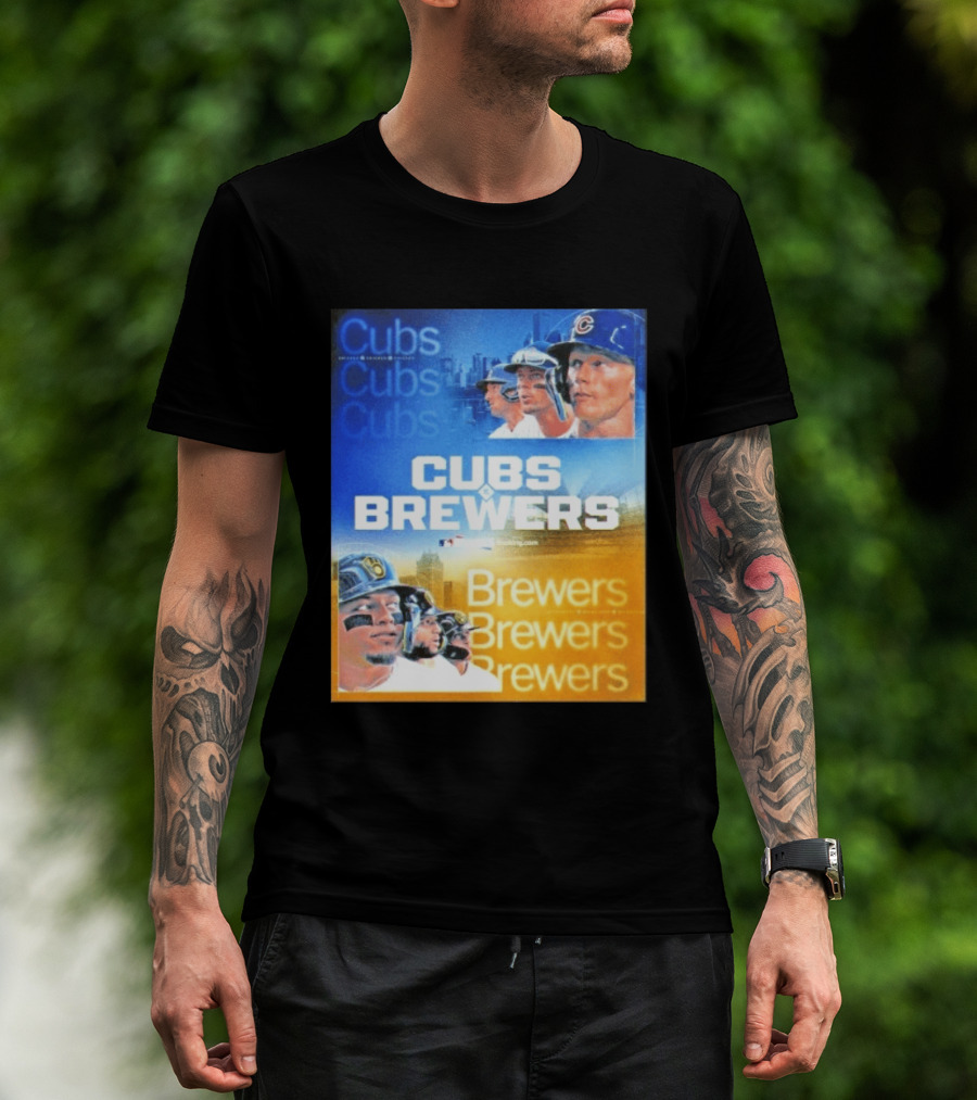 Chicago Cubs Brewers MLB Rivalry Matchup Highlights T-Shirt
