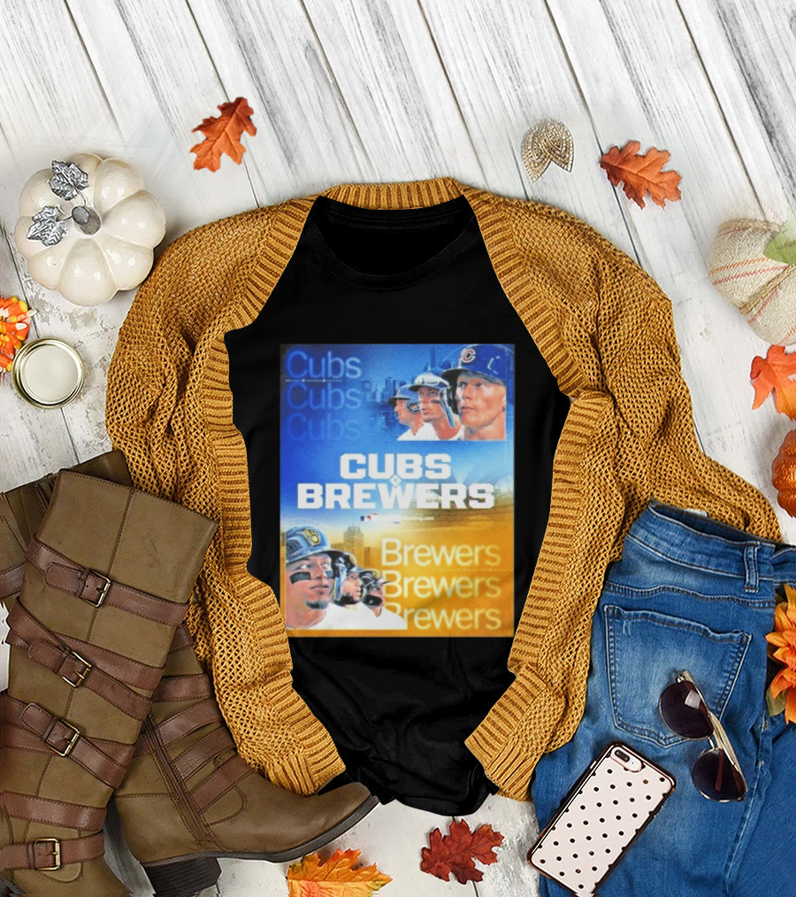 Chicago Cubs Brewers MLB Rivalry Matchup Highlights T-Shirt