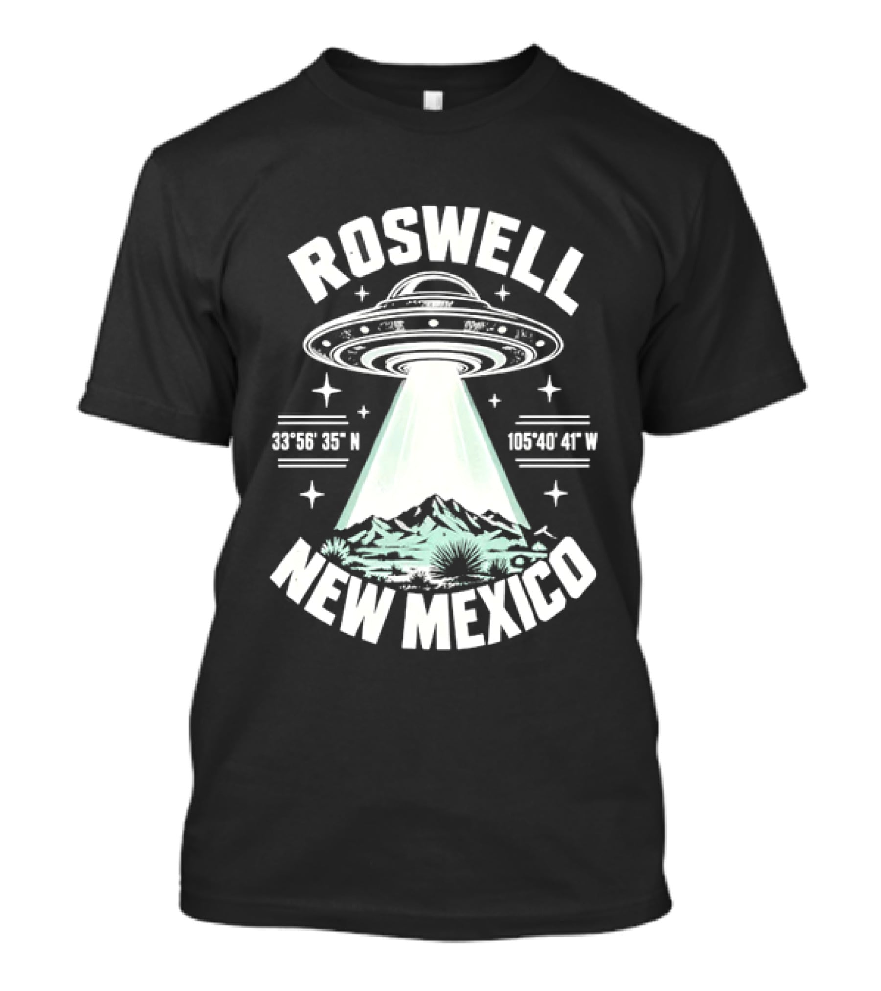 Roswell New Mexico UFO Coordinates Alien T-Shirt