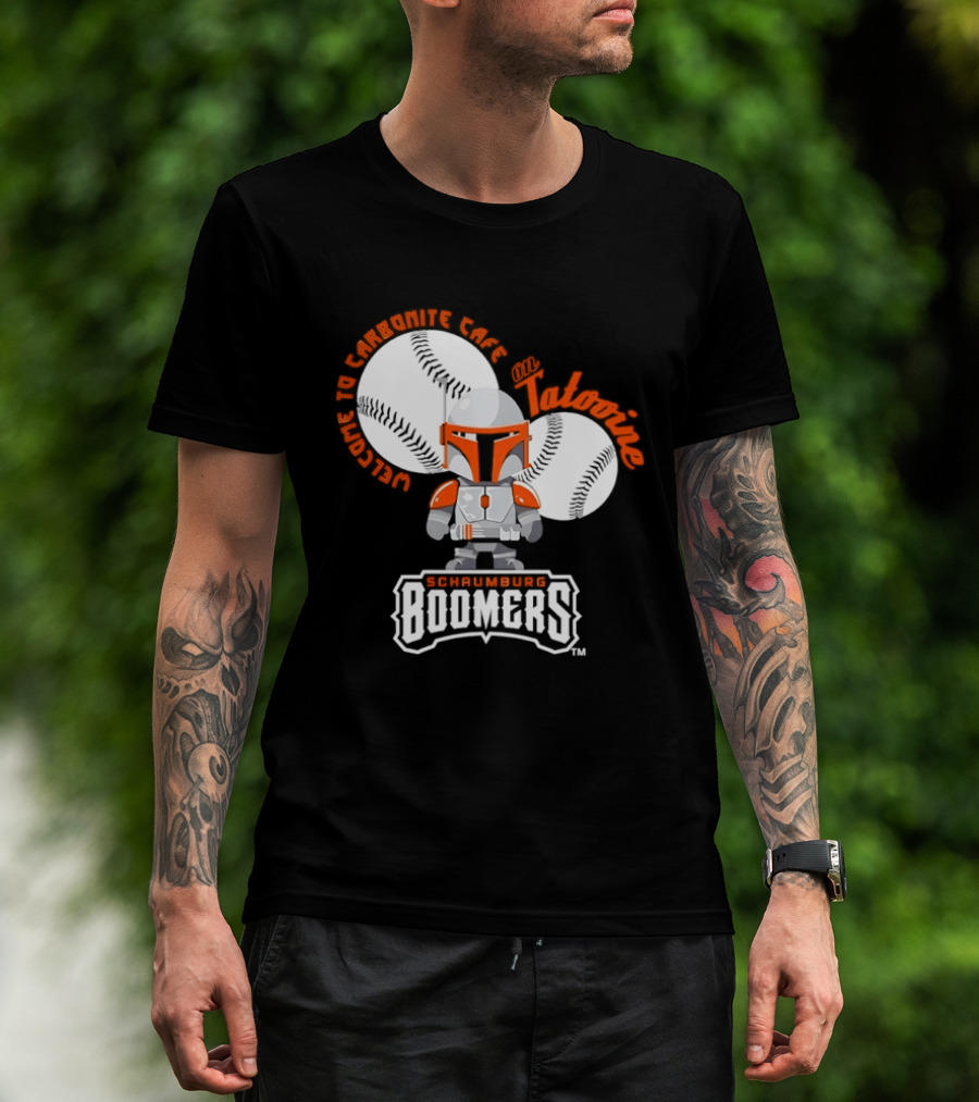 Schaumburg Boomers Welcome To Carbonite Café With Baseball And Armor T-Shirt