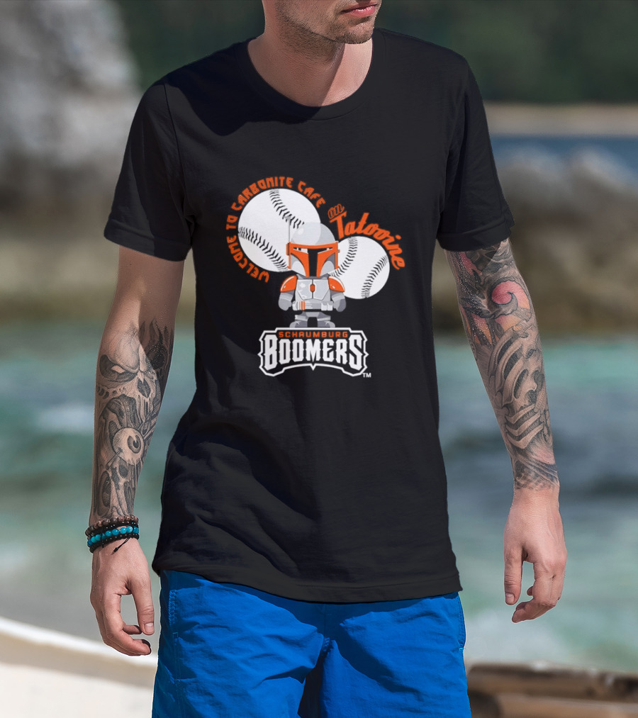 Schaumburg Boomers Welcome To Carbonite Café With Baseball And Armor T-Shirt