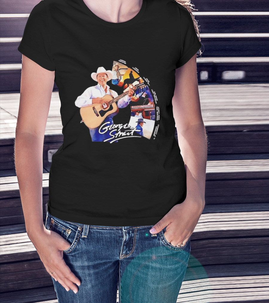 George Strait Country Music Legend Hits Amarillo By Morning Troubadour Broken Spoke Classic Songs T-Shirt