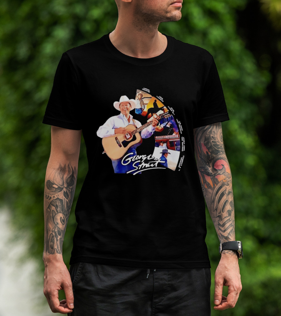 George Strait Country Music Legend Hits Amarillo By Morning Troubadour Broken Spoke Classic Songs T-Shirt