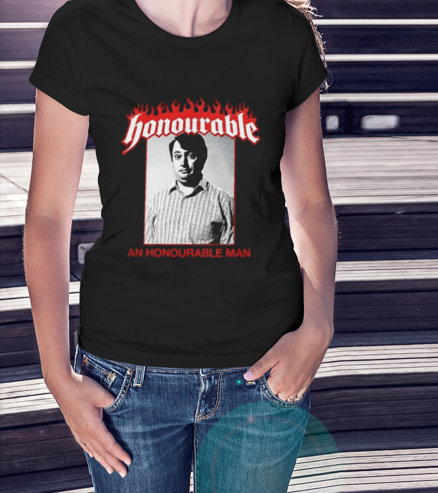 Honourable An Honourable Man Mark Corrigan Flames Frame T-Shirt
