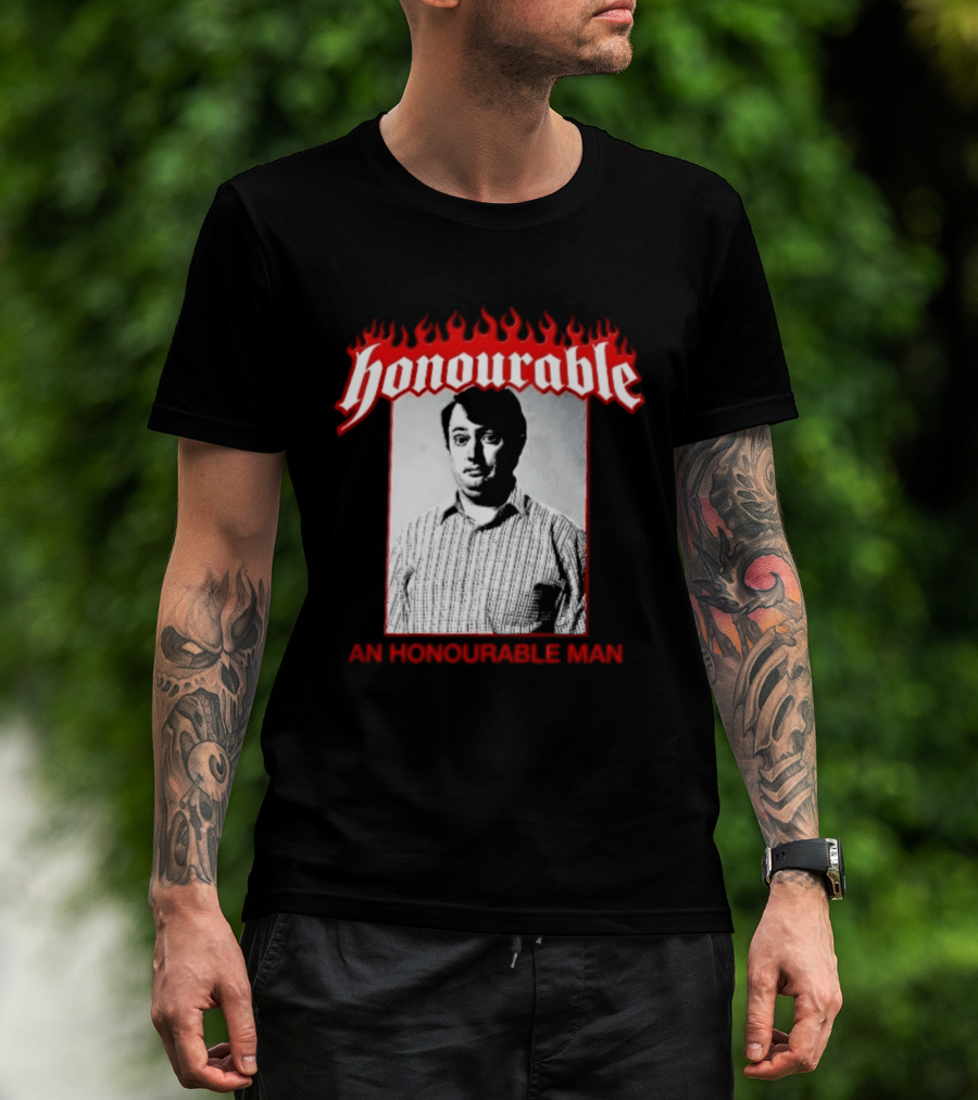 Honourable An Honourable Man Mark Corrigan Flames Frame T-Shirt