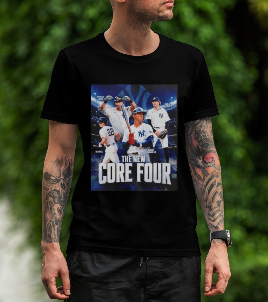 Spencer Jones Ben Rice George Lombard Jr Cam Schlittler The New Core Four NY Yankees T-Shirt