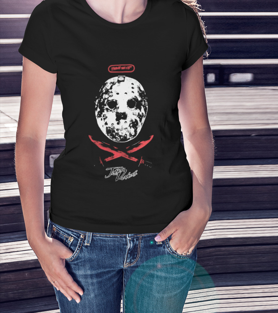Friday The 13th Jason Voorhees Distressed Mask T-Shirt