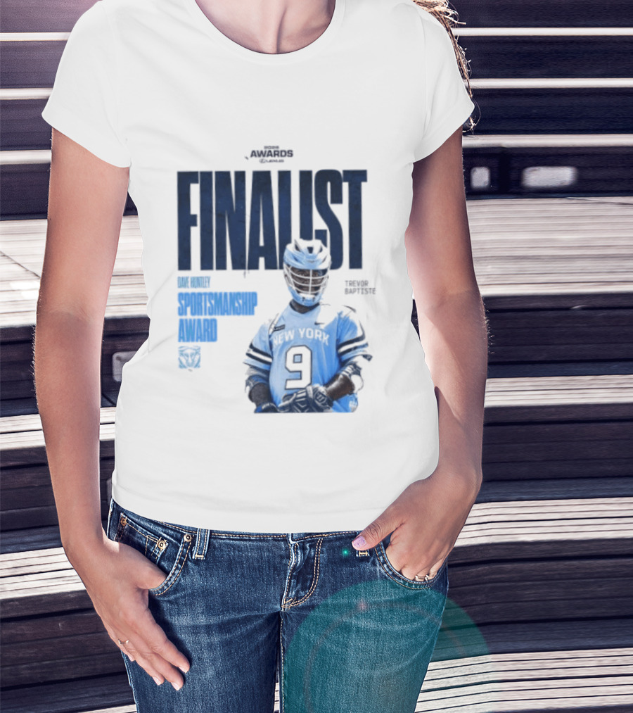 Trevor Baptiste NY Atlas 2026 Dave Huntley Sportsmanship Award Finalist New York Sports Team Number 9 T-Shirt