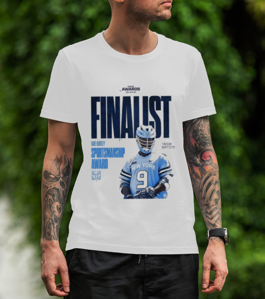 Trevor Baptiste NY Atlas 2026 Dave Huntley Sportsmanship Award Finalist New York Sports Team Number 9 T-Shirt