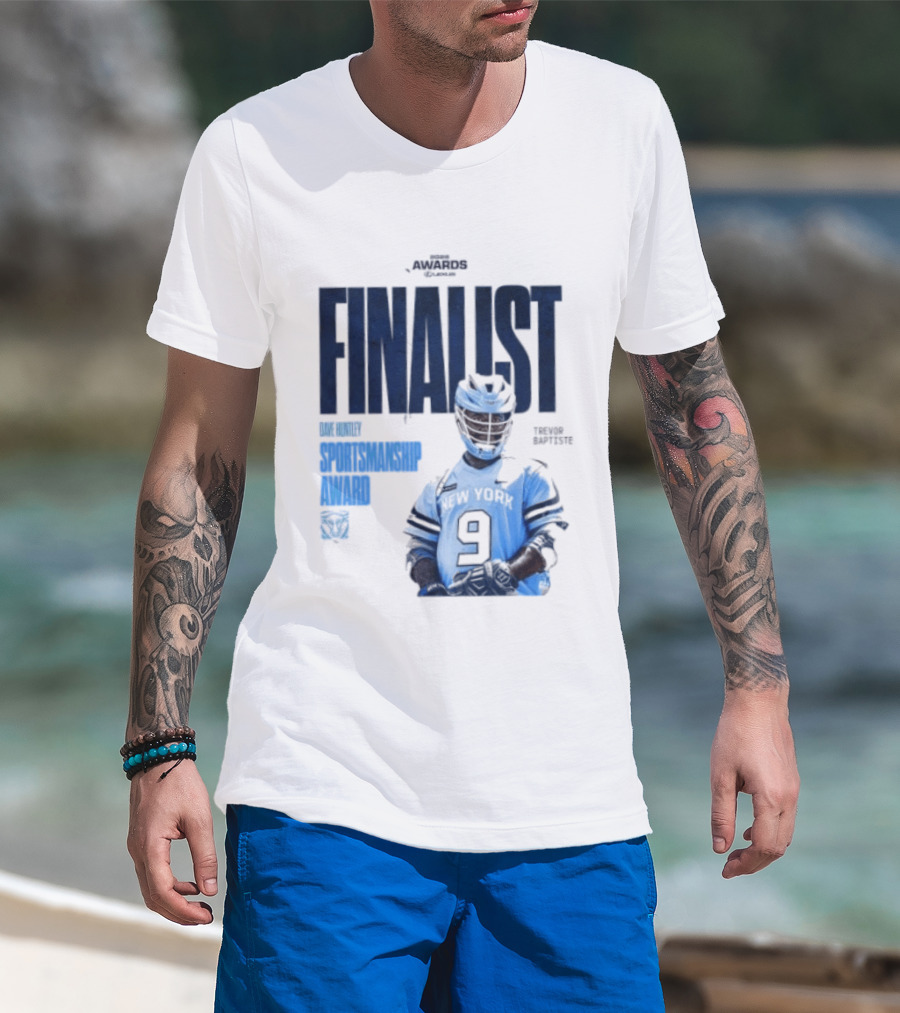 Trevor Baptiste NY Atlas 2026 Dave Huntley Sportsmanship Award Finalist New York Sports Team Number 9 T-Shirt
