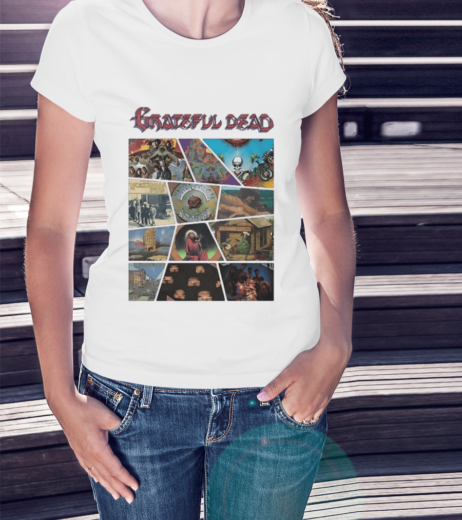 Grateful Dead Iconic Album Covers And Music History T-Shirt