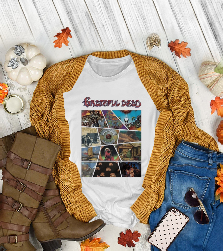 Grateful Dead Iconic Album Covers And Music History T-Shirt