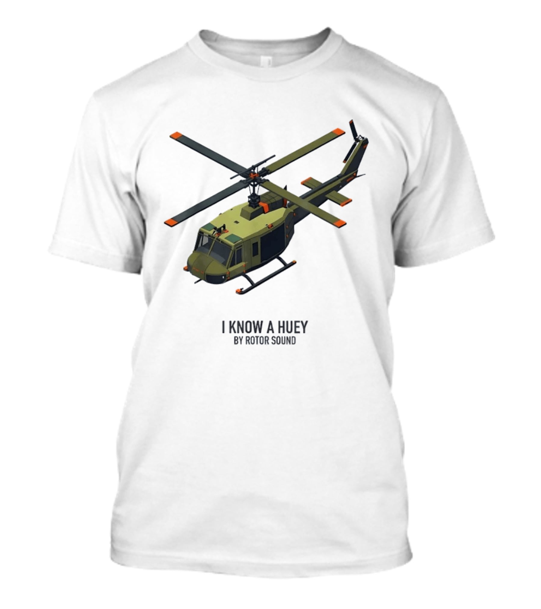 I Know A Huey UH 1 Iroquois By Rotor Sound Helicopter T-Shirt