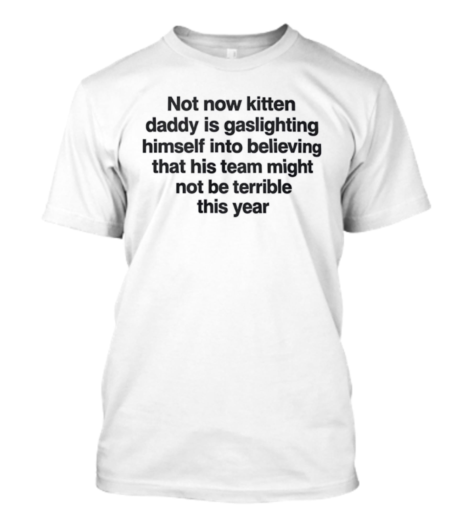 Not Now Kitten Daddy Is Gaslighting Himself Into Believing That His Team Might Not Be Terrible This Year T-Shirt