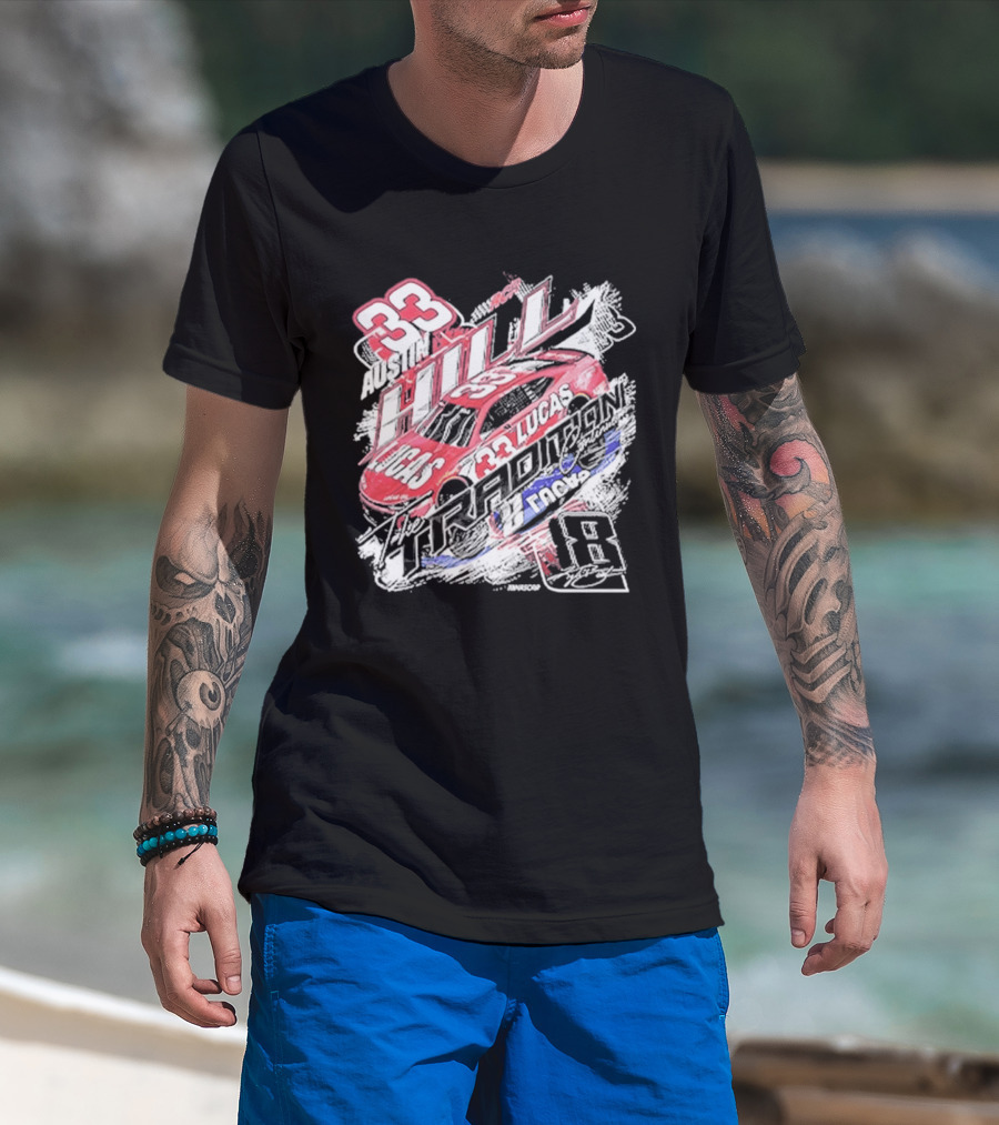 Austin Hill 33 Lucas Oil RCR NASCAR Racing Car Classic Ink T-Shirt