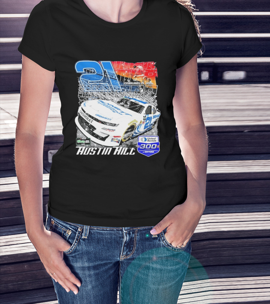 Austin Hill Richard Childress Racing February 2026 United Rentals 300 Daytona Race Winner Chevrolet 21 T-Shirt